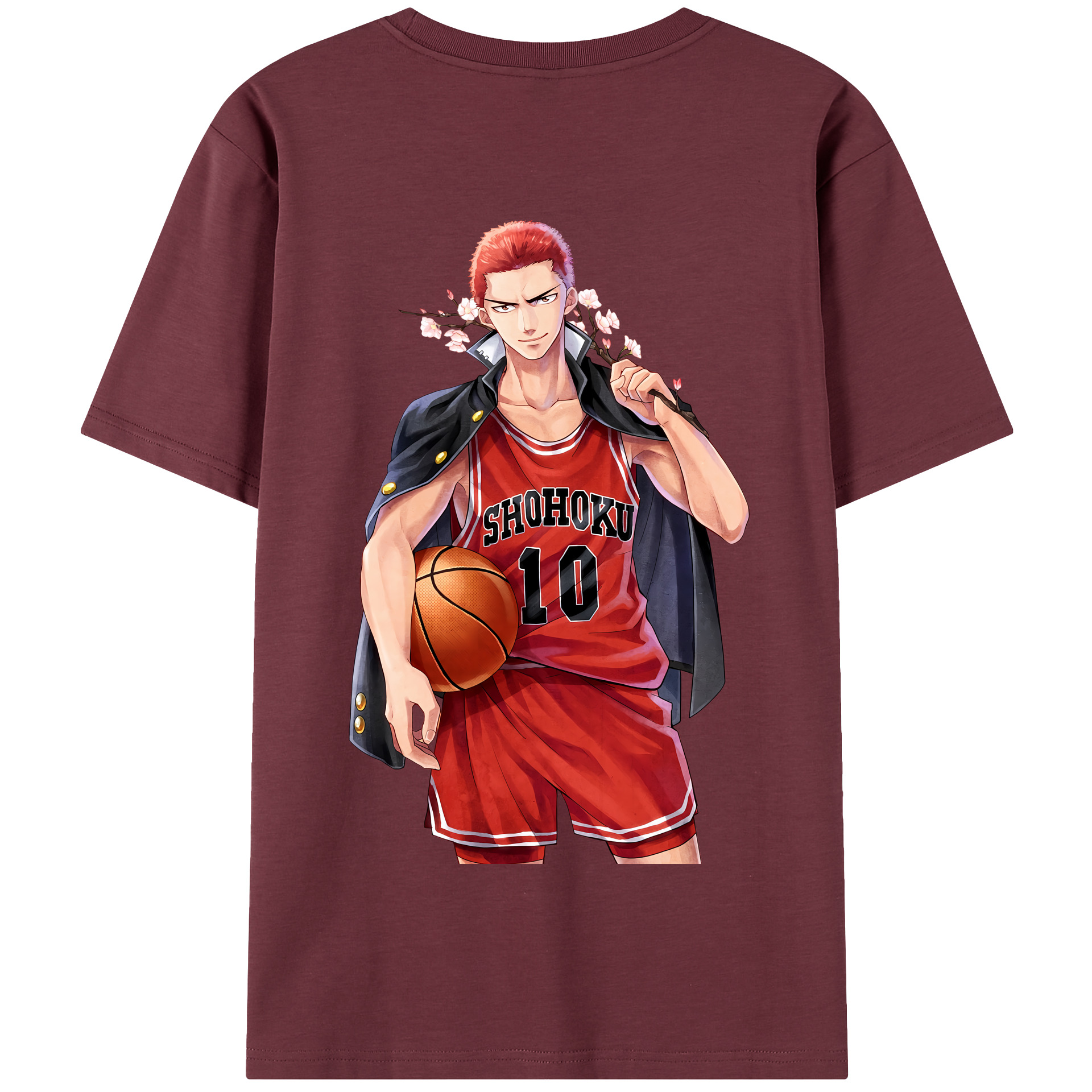 SLAM DUNK／スラムダンク 綿100％半袖Tシャツ（背面プリント）